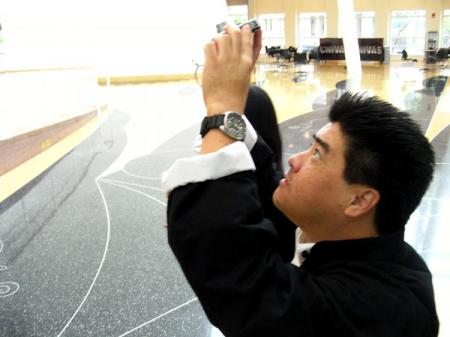 Eugene shoots the hall